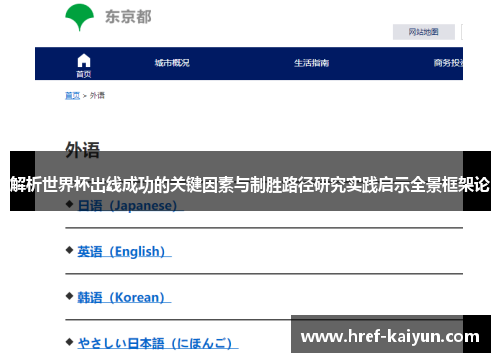 解析世界杯出线成功的关键因素与制胜路径研究实践启示全景框架论